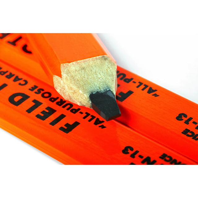 Field Notes Carpenter Pencil 3-Pack showing the pencil tip in detail.