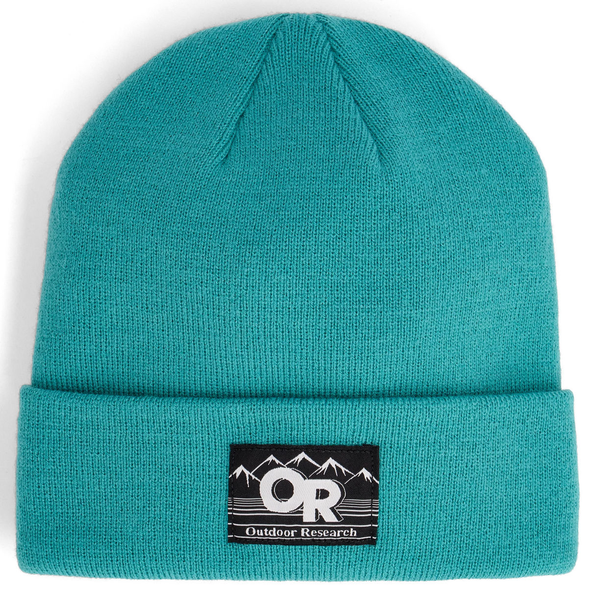 Outdoor Research Juneau Beanie in Tidepool with Outdoor Research logo on a white background