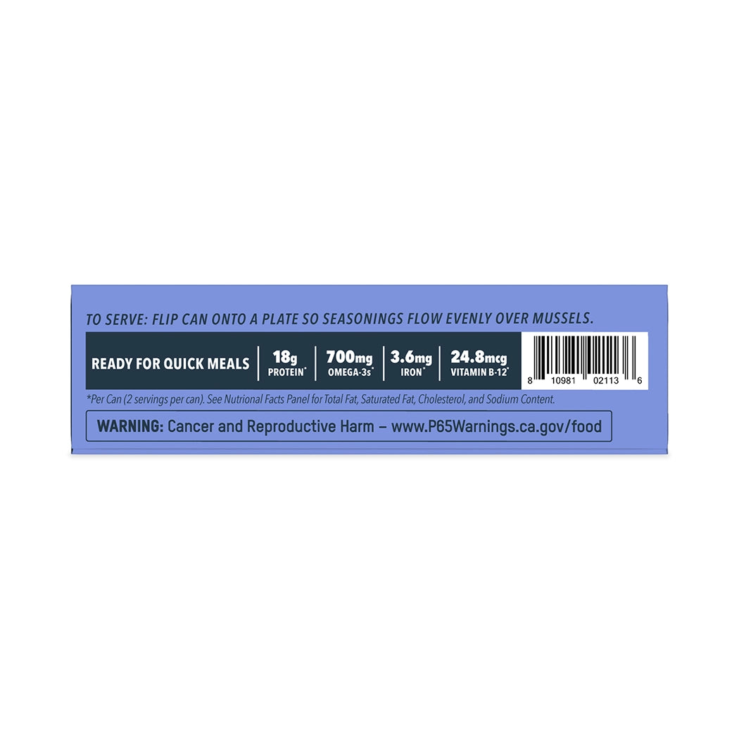 Nutritional label on a white background