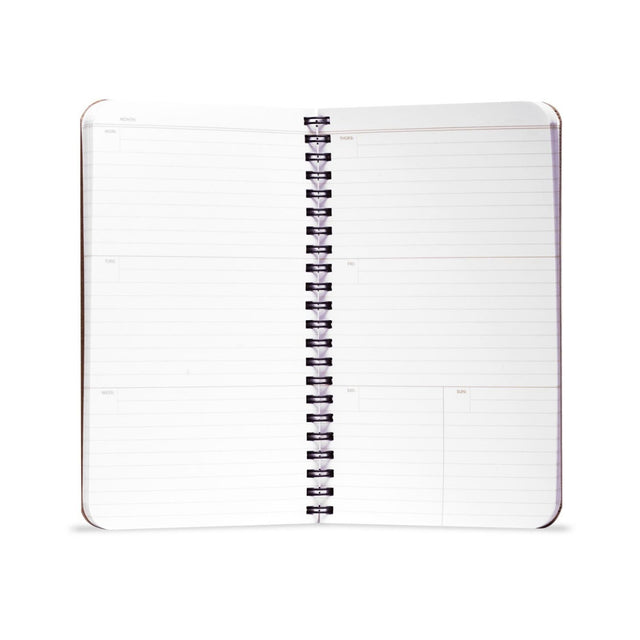 Field Notes 56-Week Planner showing the ruled paper in detail.