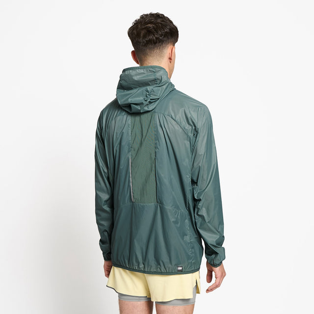 Ciele Athletics M VNTJacket men's running jacket in Silver Pine worn by a man on a neutral background.