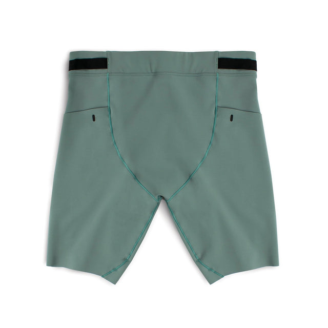 Ciele Athletics M FSTTight Short 8" men's running half tight in Silver Pine on a neutral background.