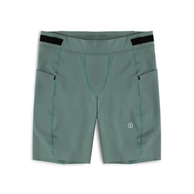 Ciele Athletics M FSTTight Short 8" men's running half tight in Silver Pine on a neutral background.