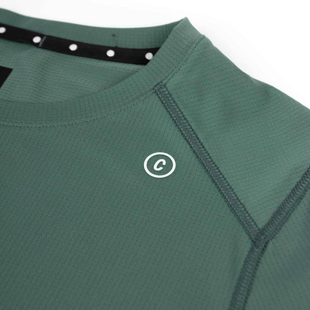 Ciele Athletics M FSTTShirt men's running shirt in Silver Pine on a neutral background.