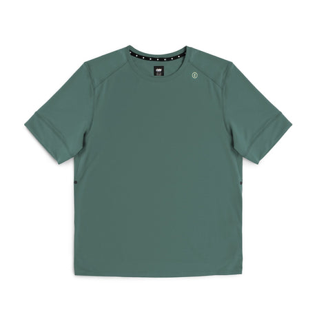 Ciele Athletics M FSTTShirt men's running shirt in Silver Pine on a neutral background.