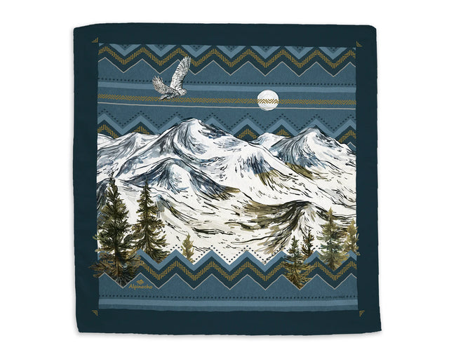 Alpinecho Moonlit Mountain quick-dry bandana on a neutral background.