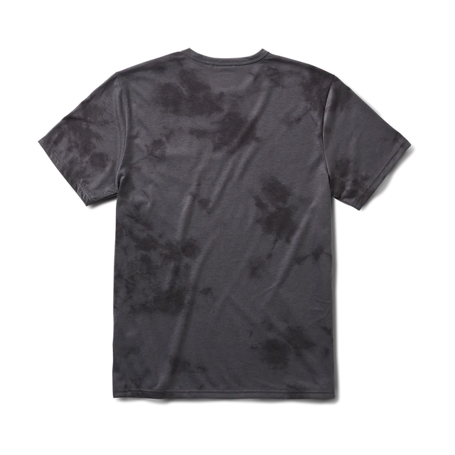 Roark Mathis Active Tie Dye Pocket Short Sleeve Tee in Gray on a white background