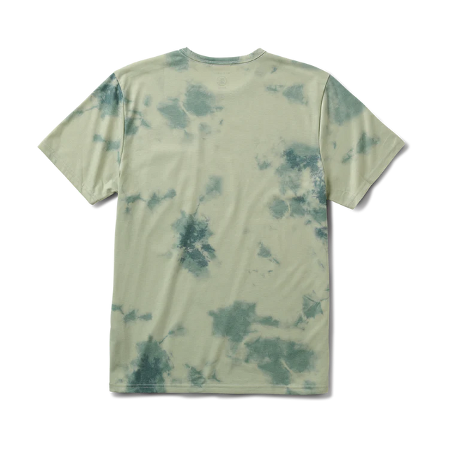 Roark Mathis Active Tie Dye Pocket Short Sleeve Tee in Seafoam on a white background