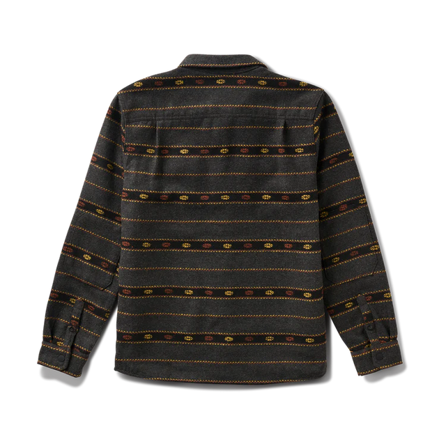 Roark Men's Nordsman Long Sleeve Flannel in Onyx on a white background