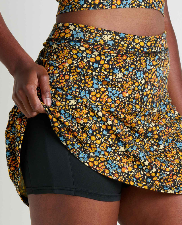 Toad&Co Seleena Skort women's skort worn by a woman on a neutral background.