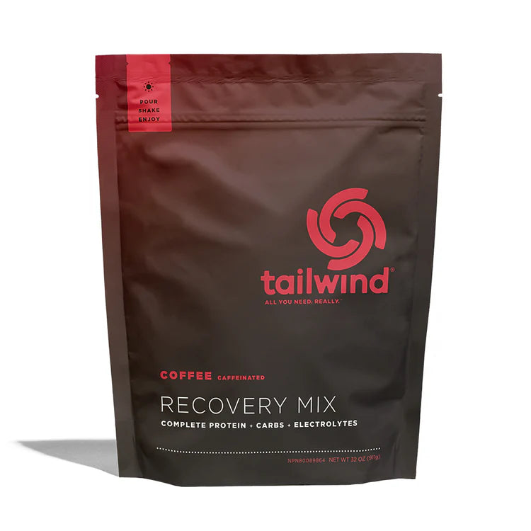 Tailwind Nutrition Recovery Mix in Coffee on a neutral background.