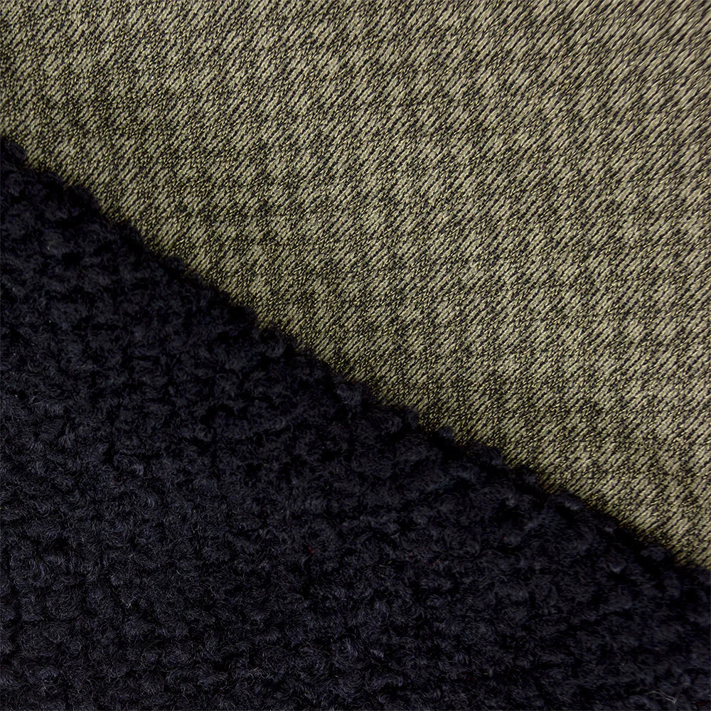 Close-up of ciele UHBeanie fleece running beanie in Canvas.