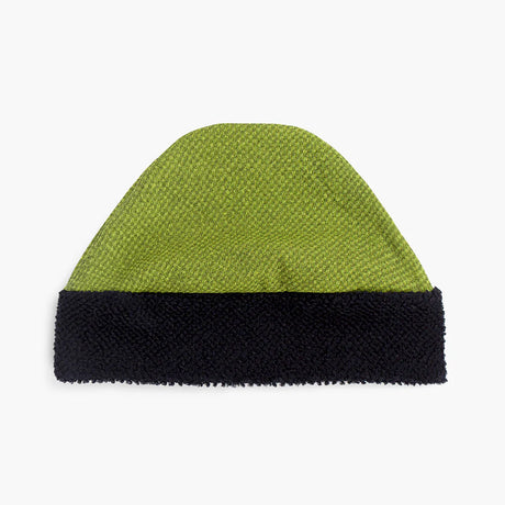 ciele UHBeanie fleece running beanie in Lime Green on a white background