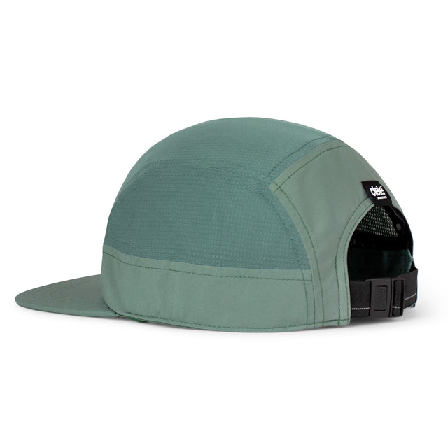 Ciele Athletics GOCap Comp Century Silver Pine green running cap on a white background