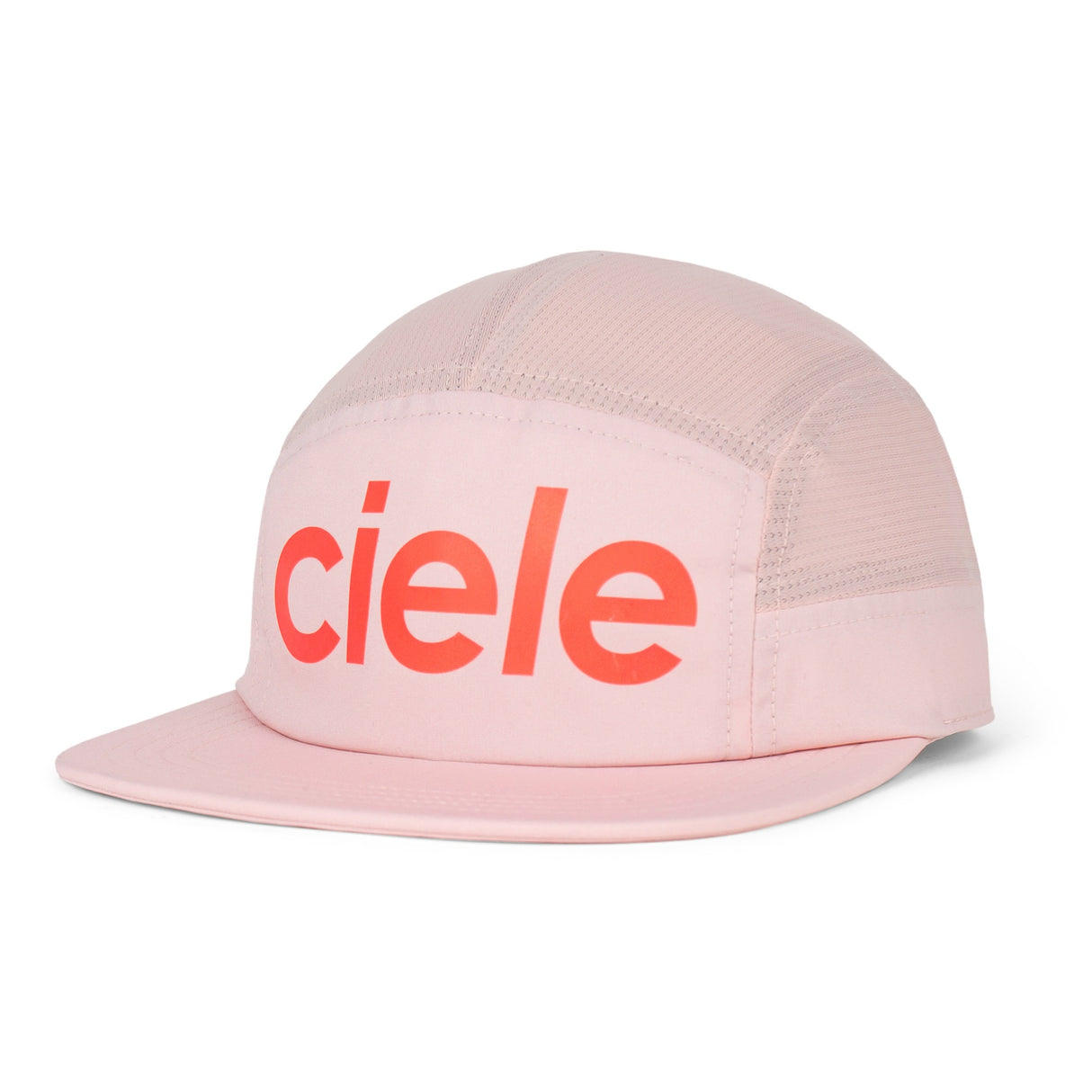 Ciele Athletics GOCap Comp Century Peachskin pink running cap with 'ciele' logo on a white background