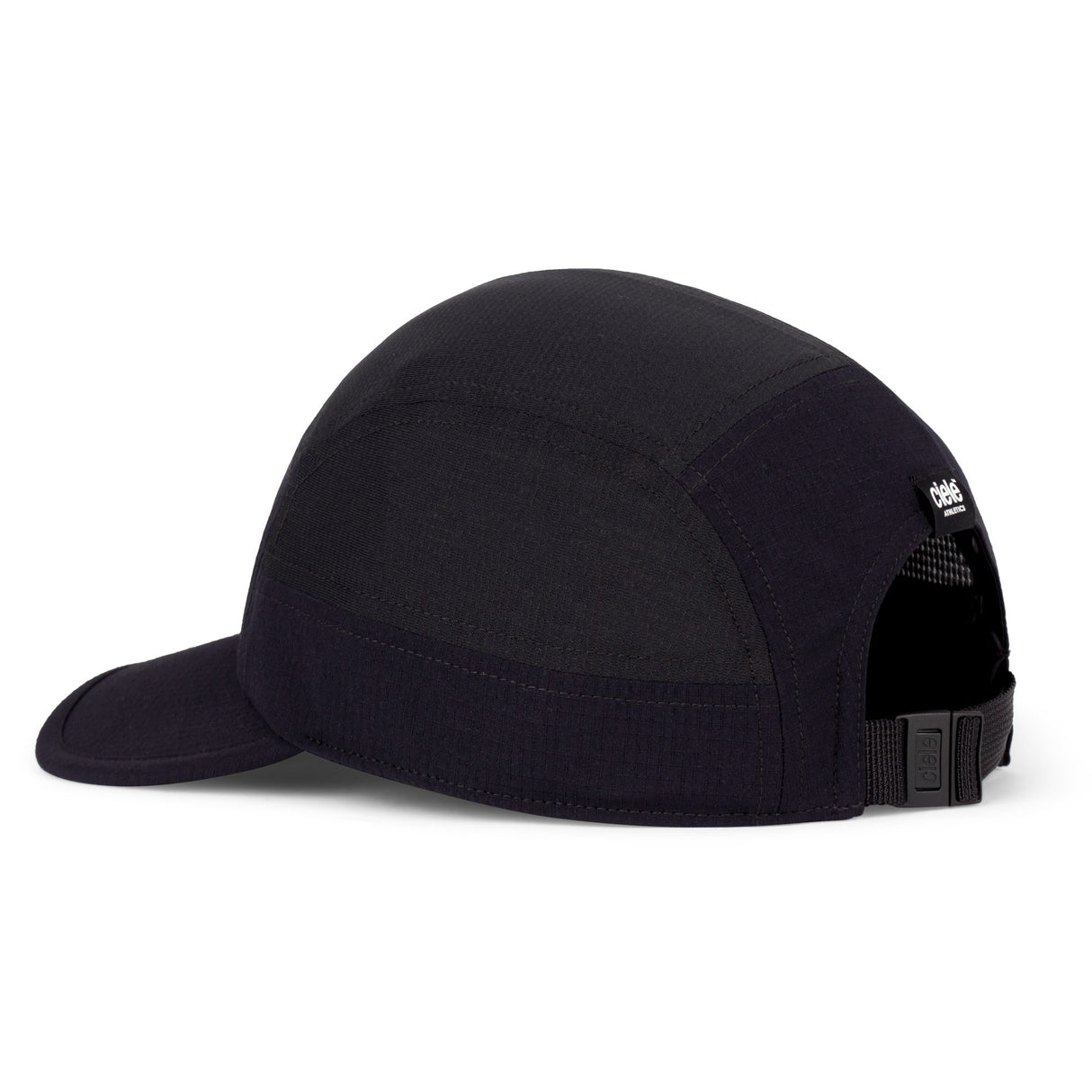 Ciele Athletics GOCap SC Field - Clow Shadowcast Black running cap with a brand logo on a white background