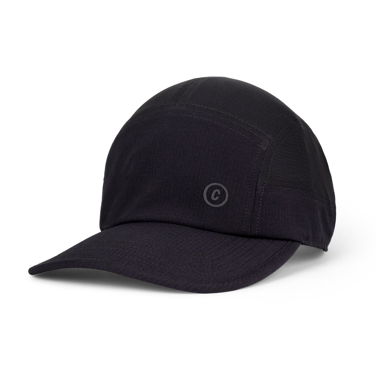 Ciele Athletics GOCap SC Field - Clow Shadowcast Black running cap with a logo on a white background