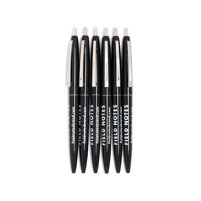 Field Notes Clic Pen 6-Pack on a neutral background.