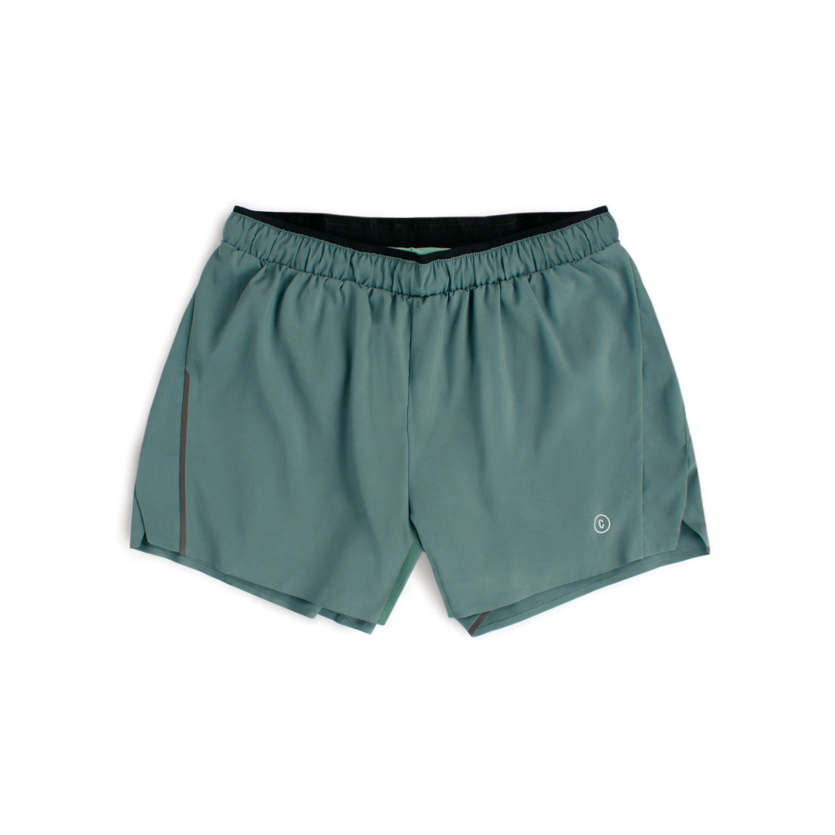 Ciele Athletics W DLYShort 4" Long Brief women's running shorts in Silver Pine on a neutral background.