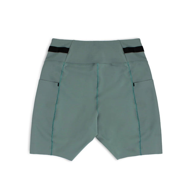 Ciele Athletics W FSTTight Short 7" women's running tights in Silver Pine on a neutral background.