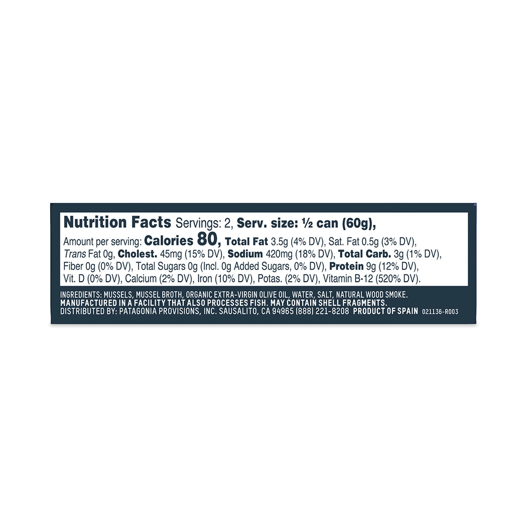 Nutrition facts label on a white background