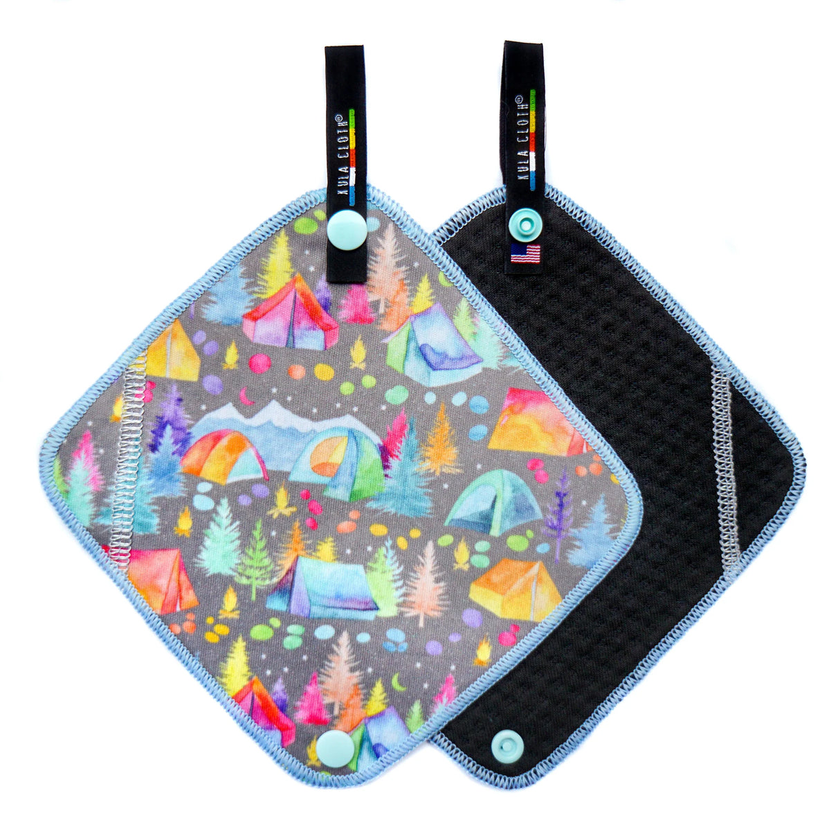 Kula Cloth’s absorbent side up, highlighting its soft texture on a plain background.