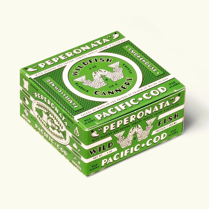 Wildfish Cannery Pacific Cod Peperonata on a white background