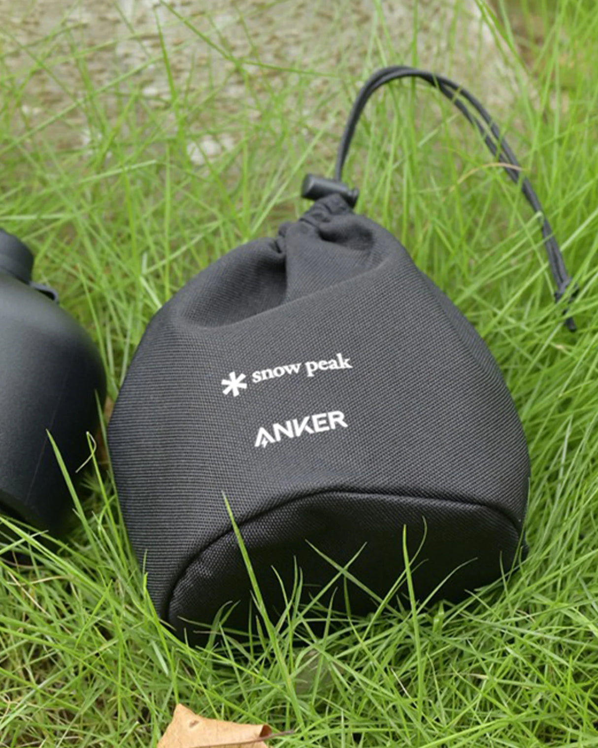 Snow Peak GigaPower Battery USB camp charger with the storage pouch.
