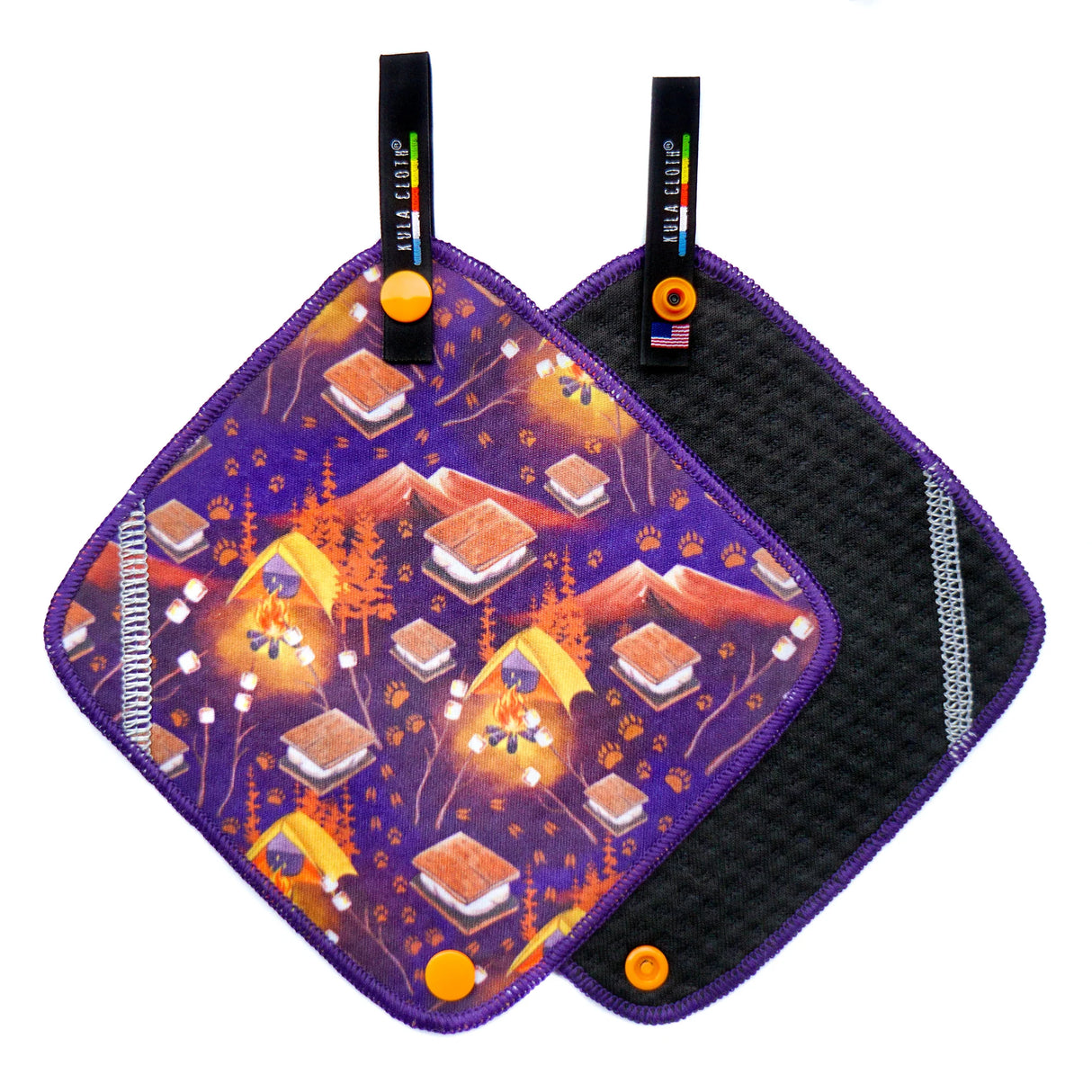 Close-up of the antimicrobial fabric of a Kula Cloth on a neutral background, emphasizing cleanliness.