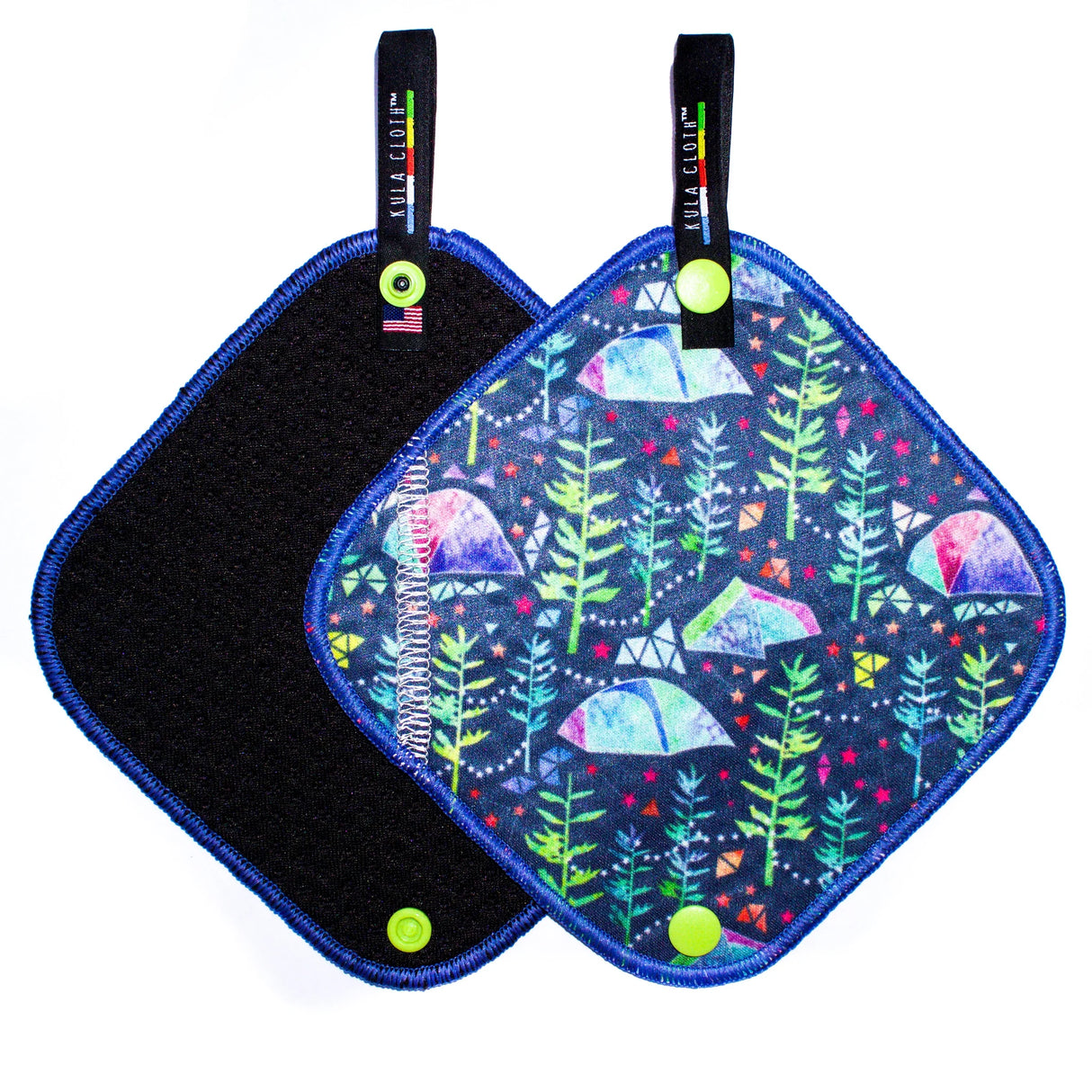 Waterproof side of the Kula Cloth facing up, showcasing its protective layer on a neutral background.