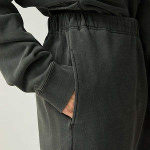 Snow Peak Garment Dyed Pants in Charcoal with a plain background