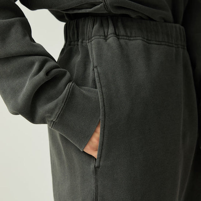 Snow Peak Garment Dyed Pants in Charcoal with a plain background