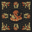 Bandits Bandanas Cactus Dream bandana on a dark background.