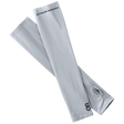 Outdoor Research ActiveIce Sun Sleeves in Titanium Grey on a neutral background.