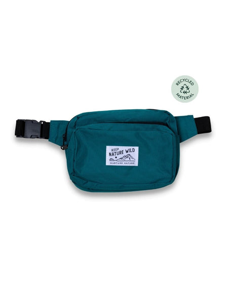 Keep Nature Wild Everyday Fanny Pack is made with recycled nylon and available in teal.