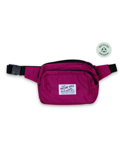 Keep Nature Wild Everyday Fanny Pack is made with recycled nylon and available in fuchsia.