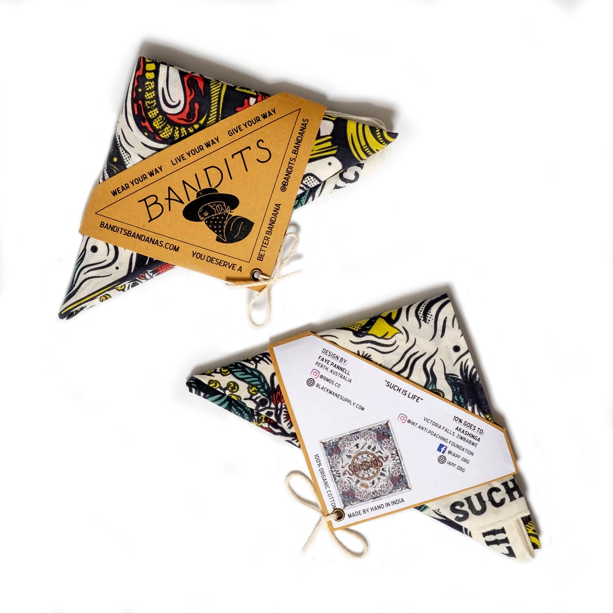 BANDITS Bandanas are Fair Trade Certified and made with 100% organic cotton.