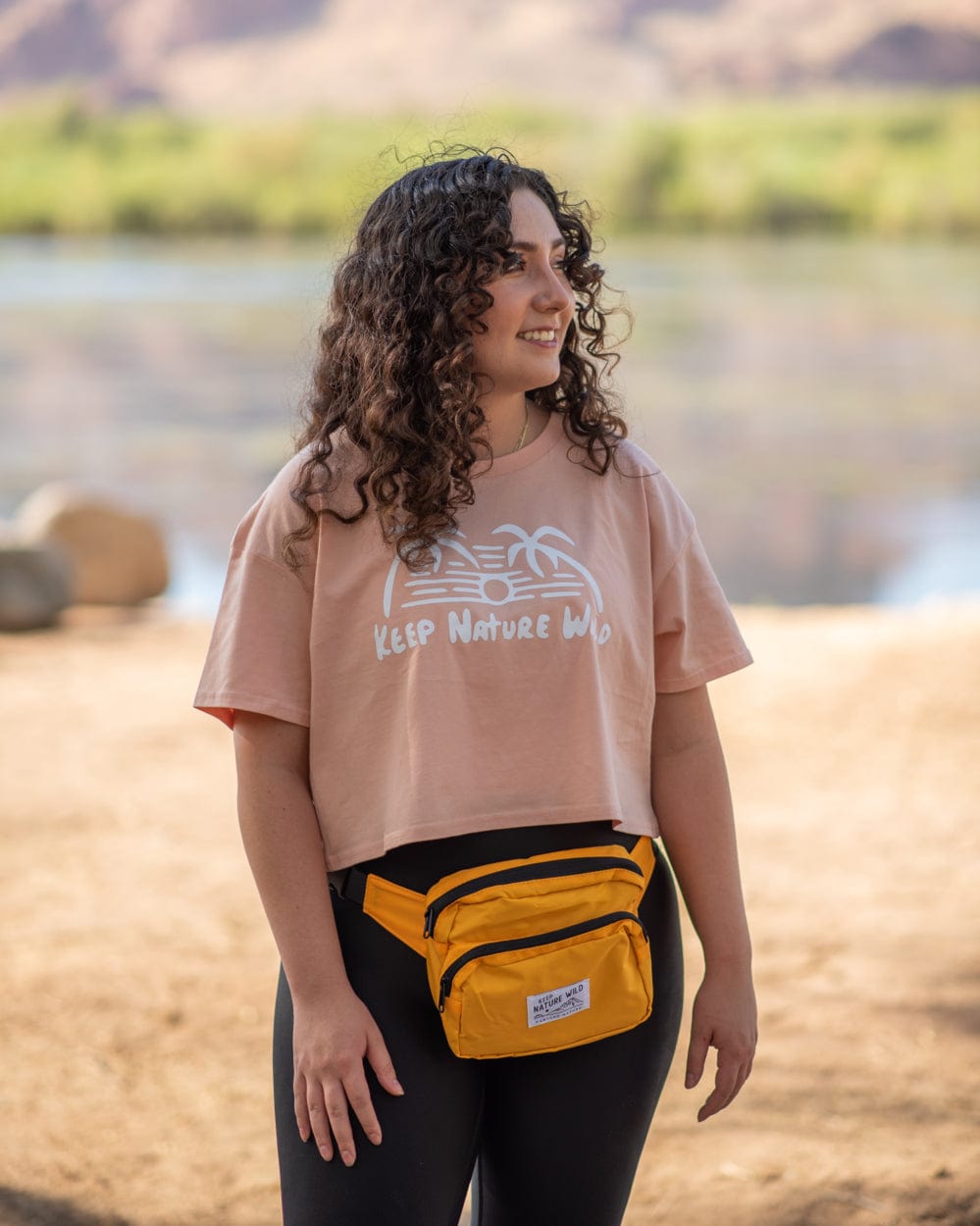 Keep Nature Wild Everyday Fanny Pack is made with recycled nylon and available in marigold yellow.