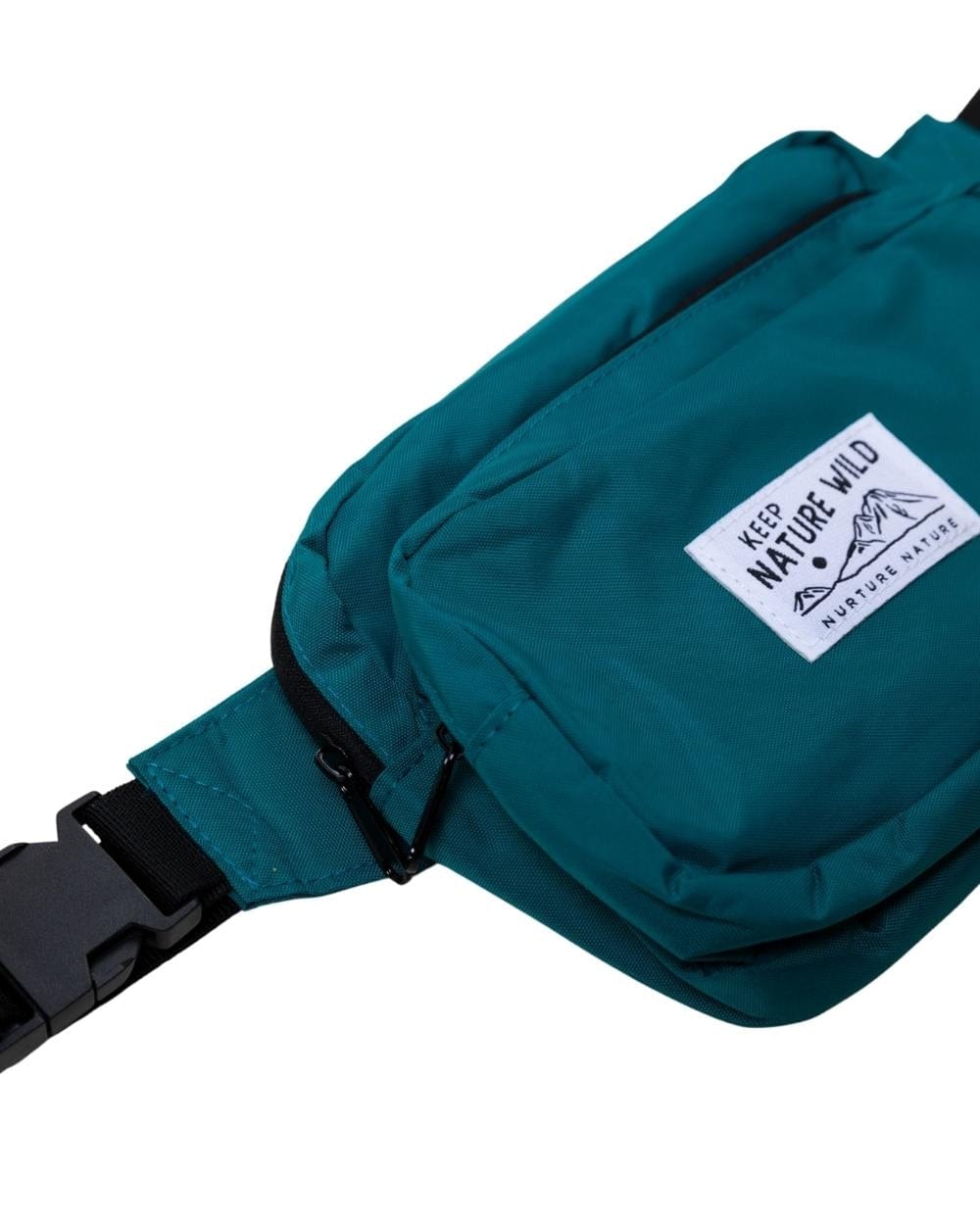 Keep Nature Wild Everyday Fanny Pack is made with recycled nylon and available in teal.