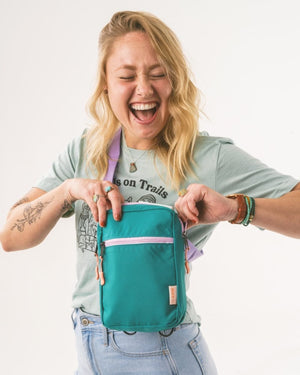 Keep Nature Wild crossbody bag is made from recycled nylon.