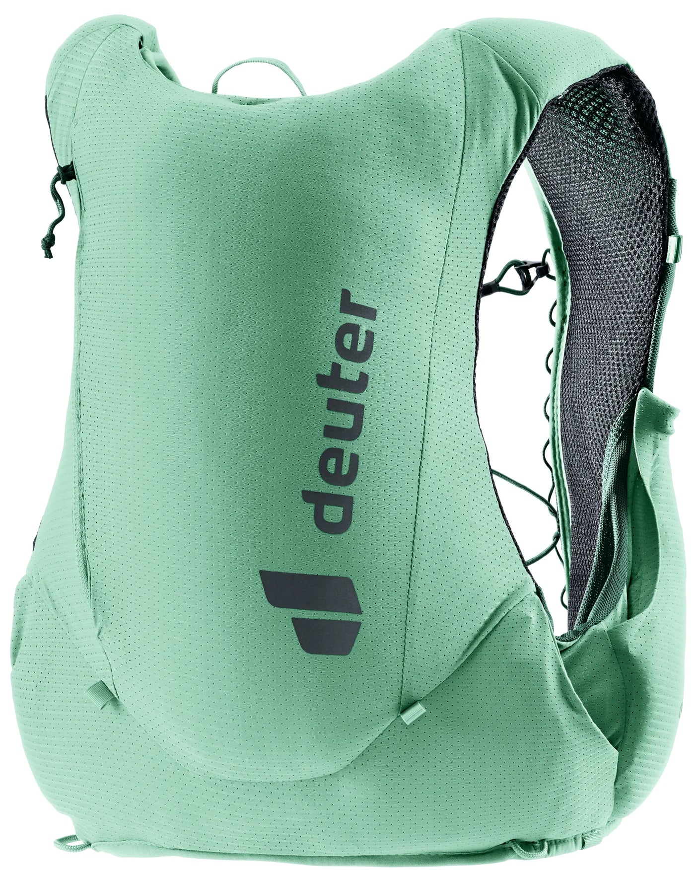 deuter Traick 5 SL running hydration vest in Spearmint-Seagreen on a neutral background.