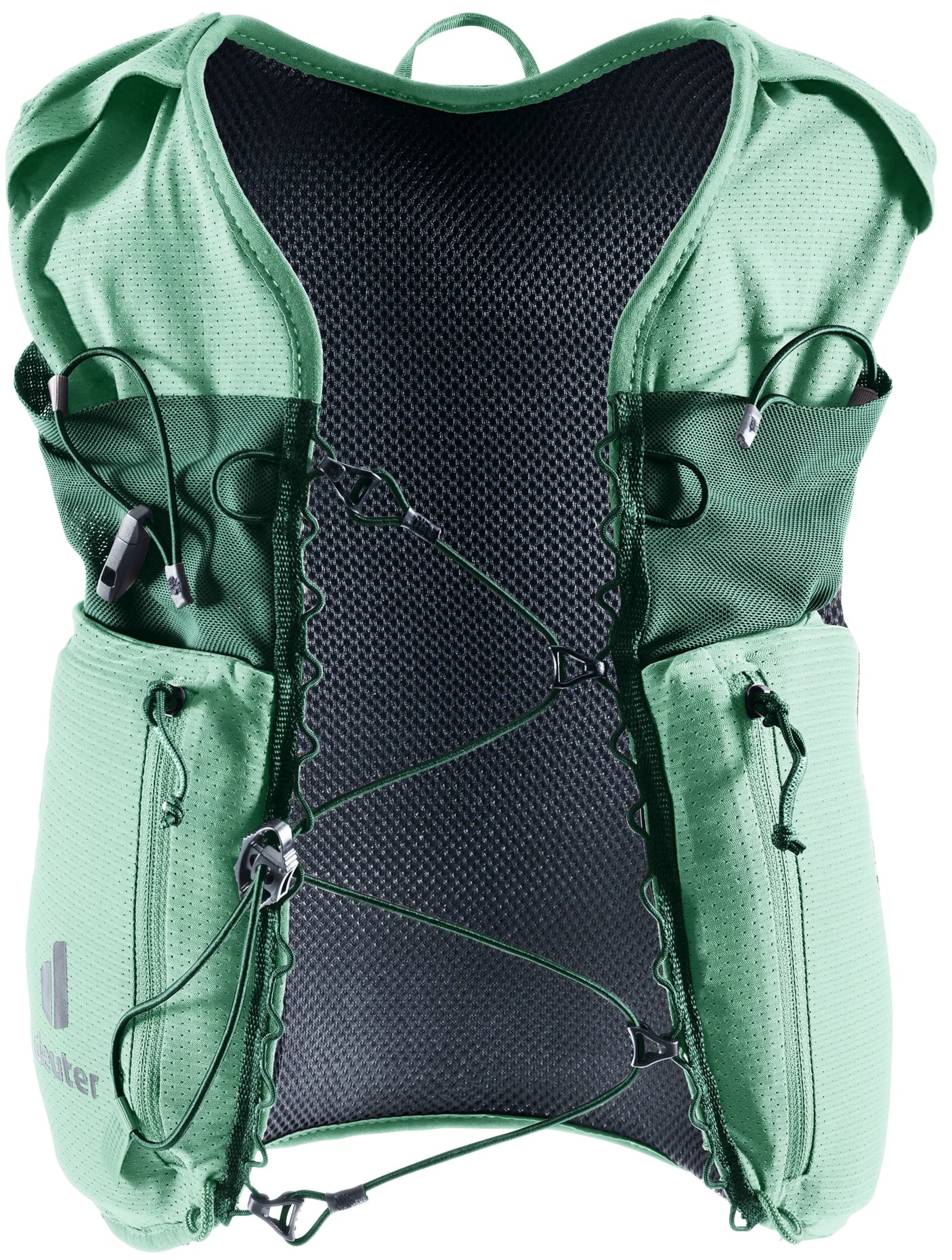 deuter Traick 5 SL running hydration vest in Spearmint-Seagreen on a neutral background.