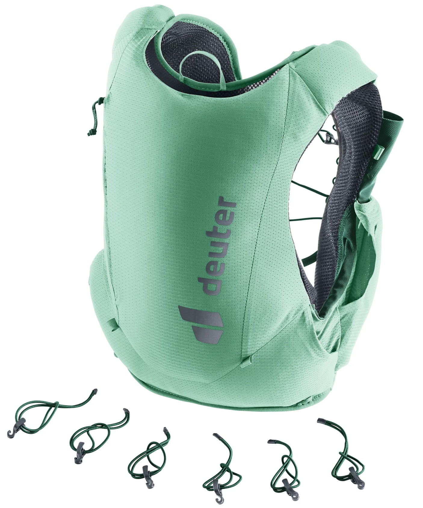 deuter Traick 5 SL running hydration vest in Spearmint-Seagreen on a neutral background.