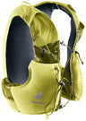 deuter Traick 5 running hydration vest in Sprout-Cactus on a neutral background.