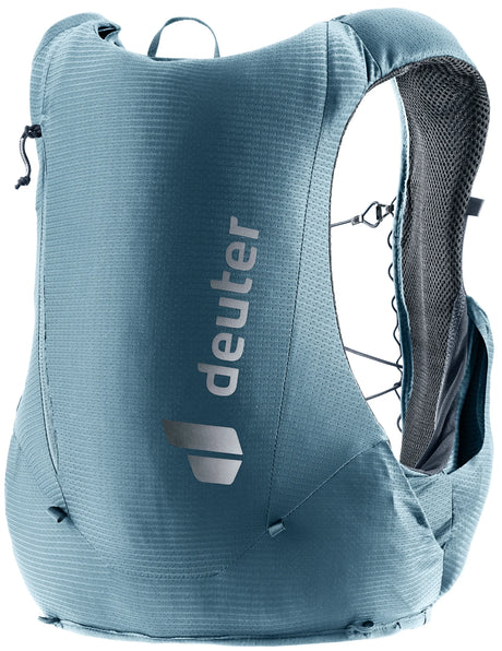 deuter Traick 5 running hydration vest in Atlantic-Ink on a neutral background.