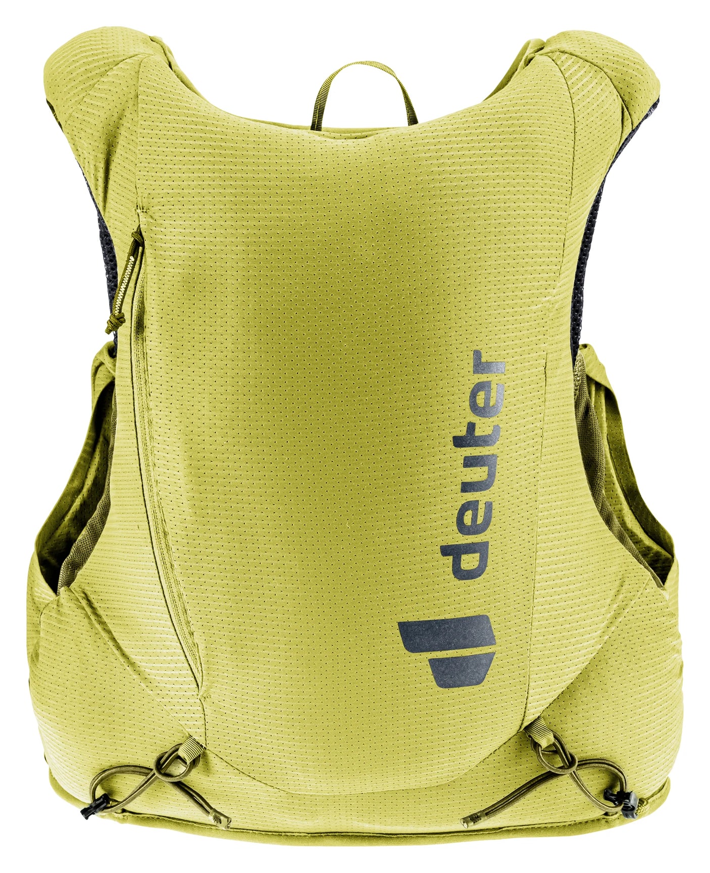 deuter Traick 9 running hydration vest in Sprout-Cactus on a neutral background.