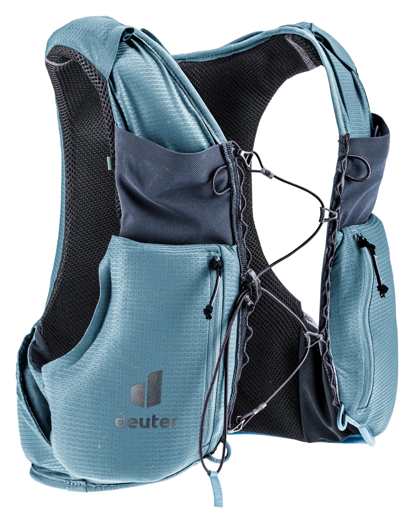 deuter Traick 9 running hydration vest in Atlantic-Ink on a neutral background.