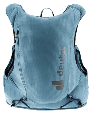 deuter Traick 9 running hydration vest in Atlantic-Ink on a neutral background.