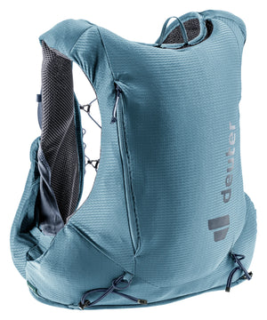 deuter Traick 9 running hydration vest in Atlantic-Ink on a neutral background.