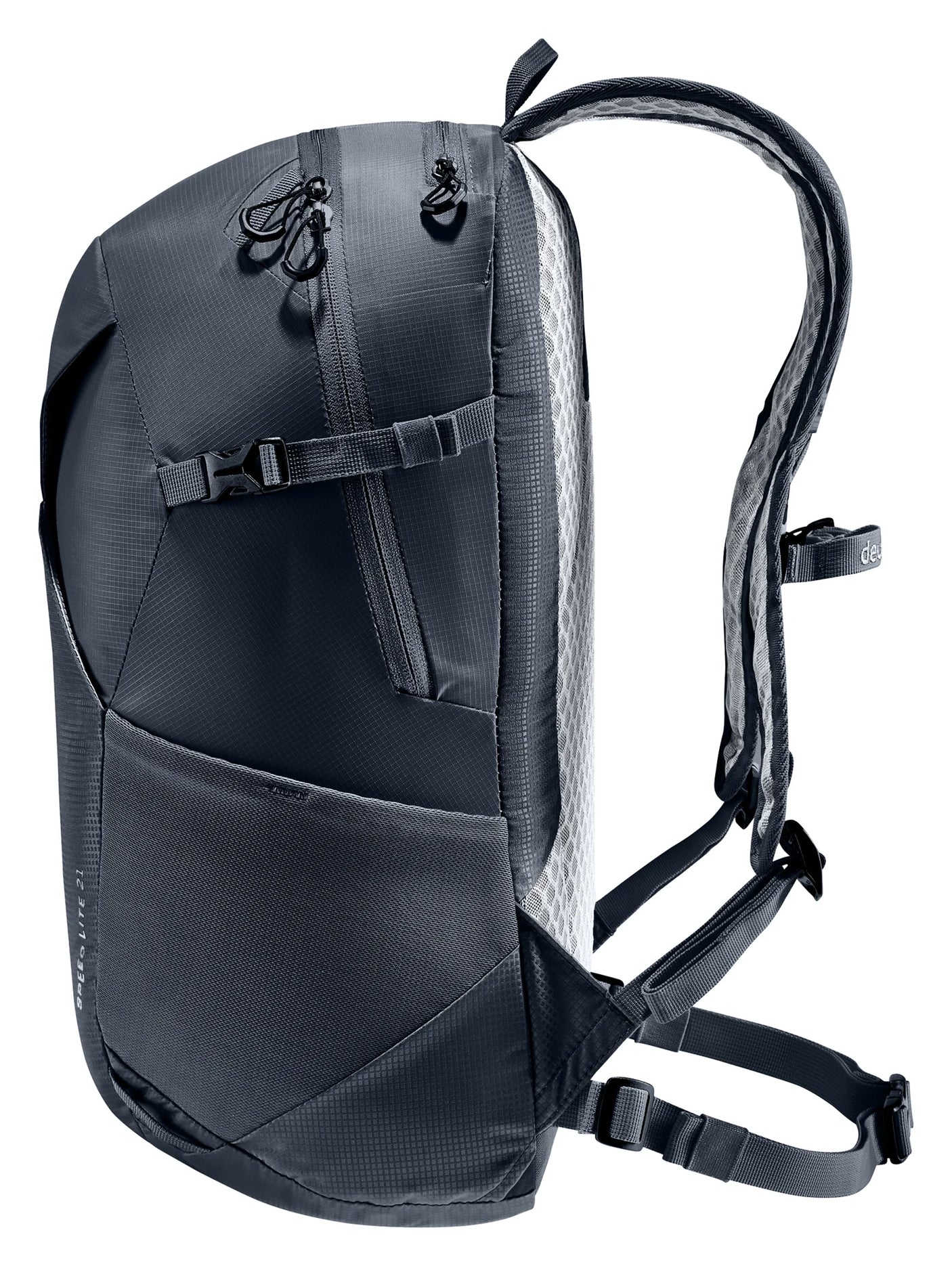 deuter Speed Lite 21 backpack in Black on a neutral background.